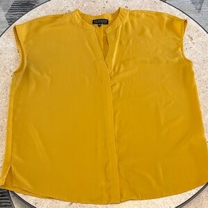 Eloquii Mustard Yellow Sleeveless Blouse